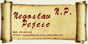 Negoslav Pejčić vizit kartica